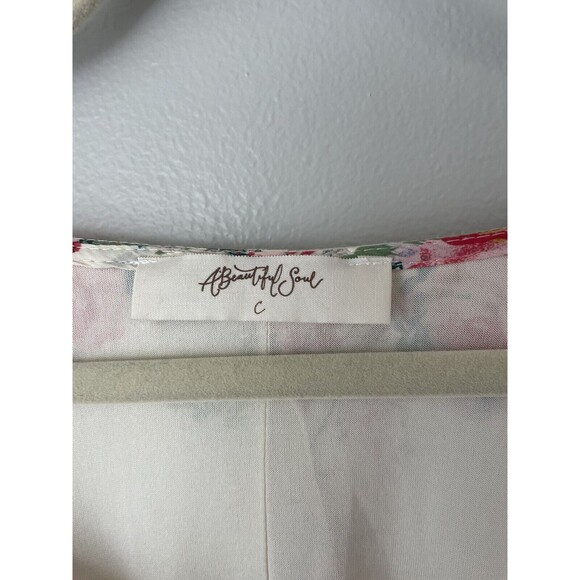 A BEAUTIFUL SOUL Women Size 2x C Tunic Short Dress Boho Floral Baby Doll - Picture 4 of 11